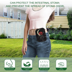 Luarisgur ostomy cover soft fabric reduces bag noises for discreet wear.