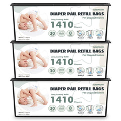 LUBERDUSH diaper pail refill compatible with Genie Easy Roll for quick setup
