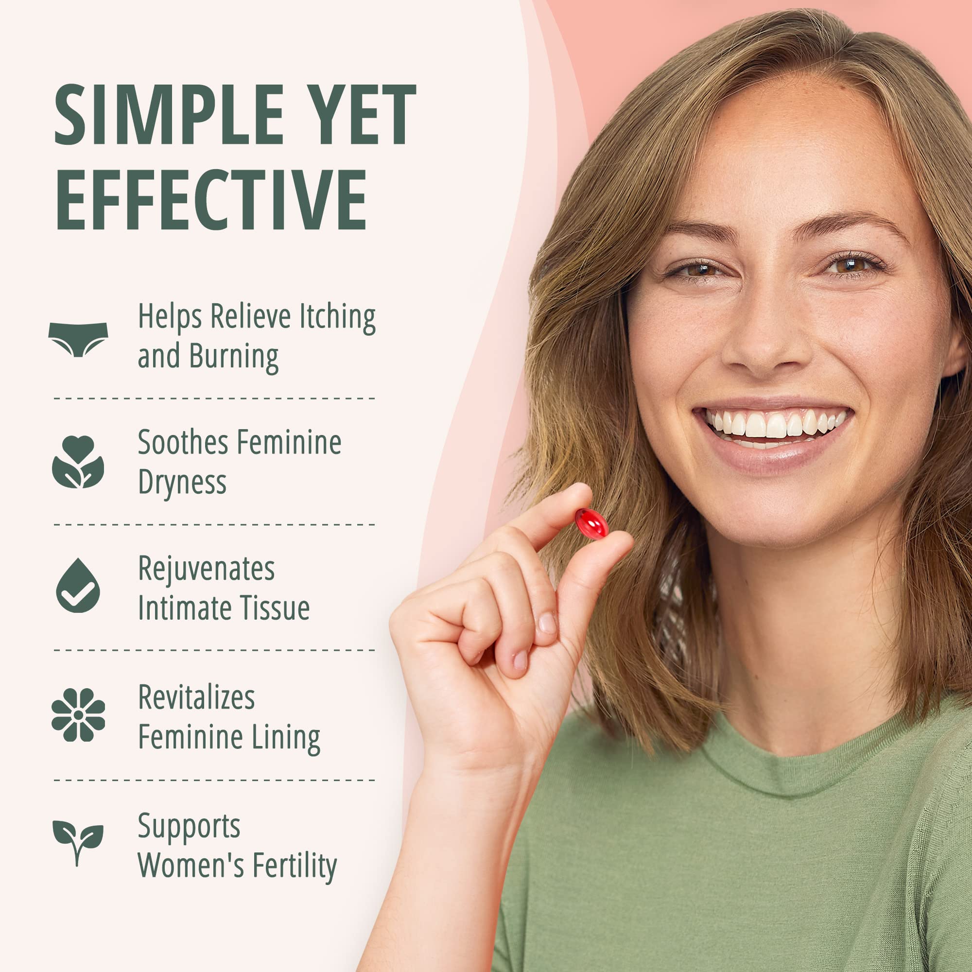 Lubracil daily-use pills in hand, easy moisture support.