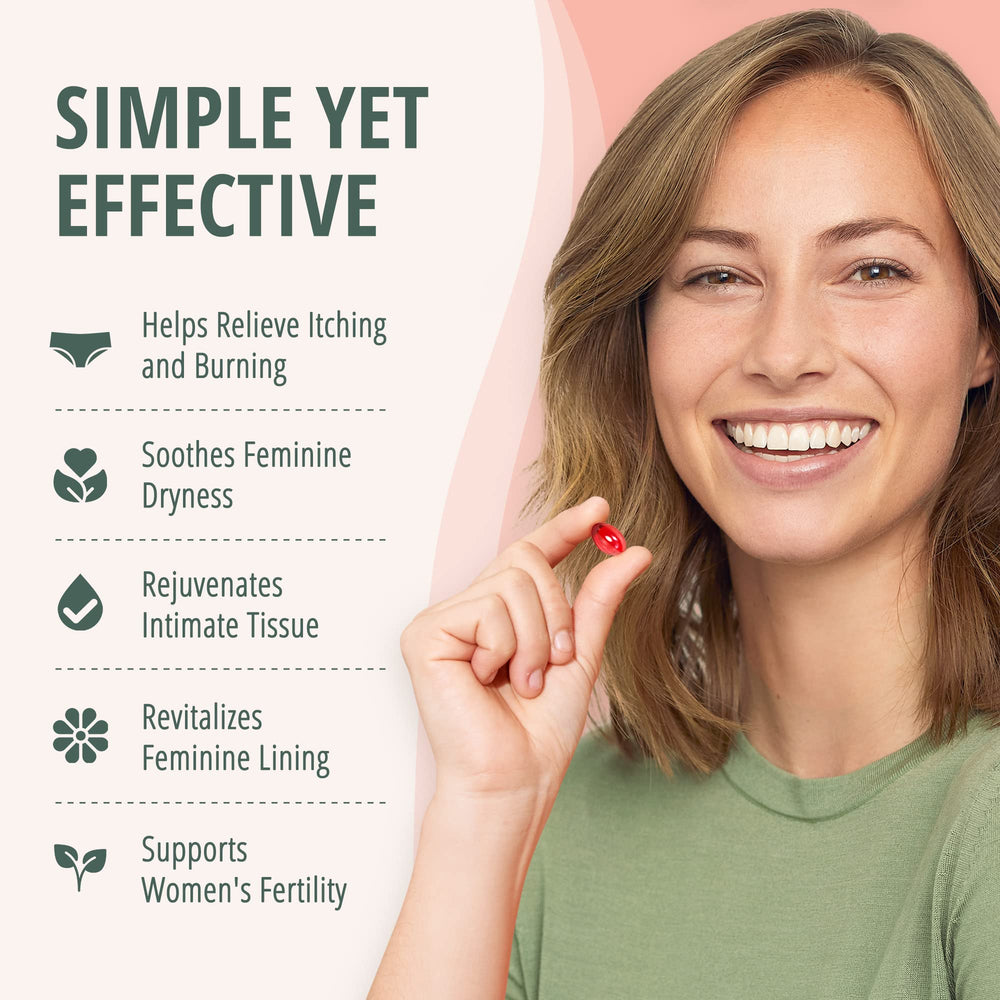 Lubracil daily-use pills in hand, easy moisture support.