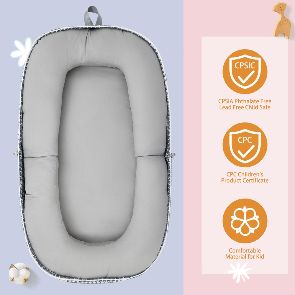 Lucakuins Baby Lounger in awake playtime setup supports bonding and interaction