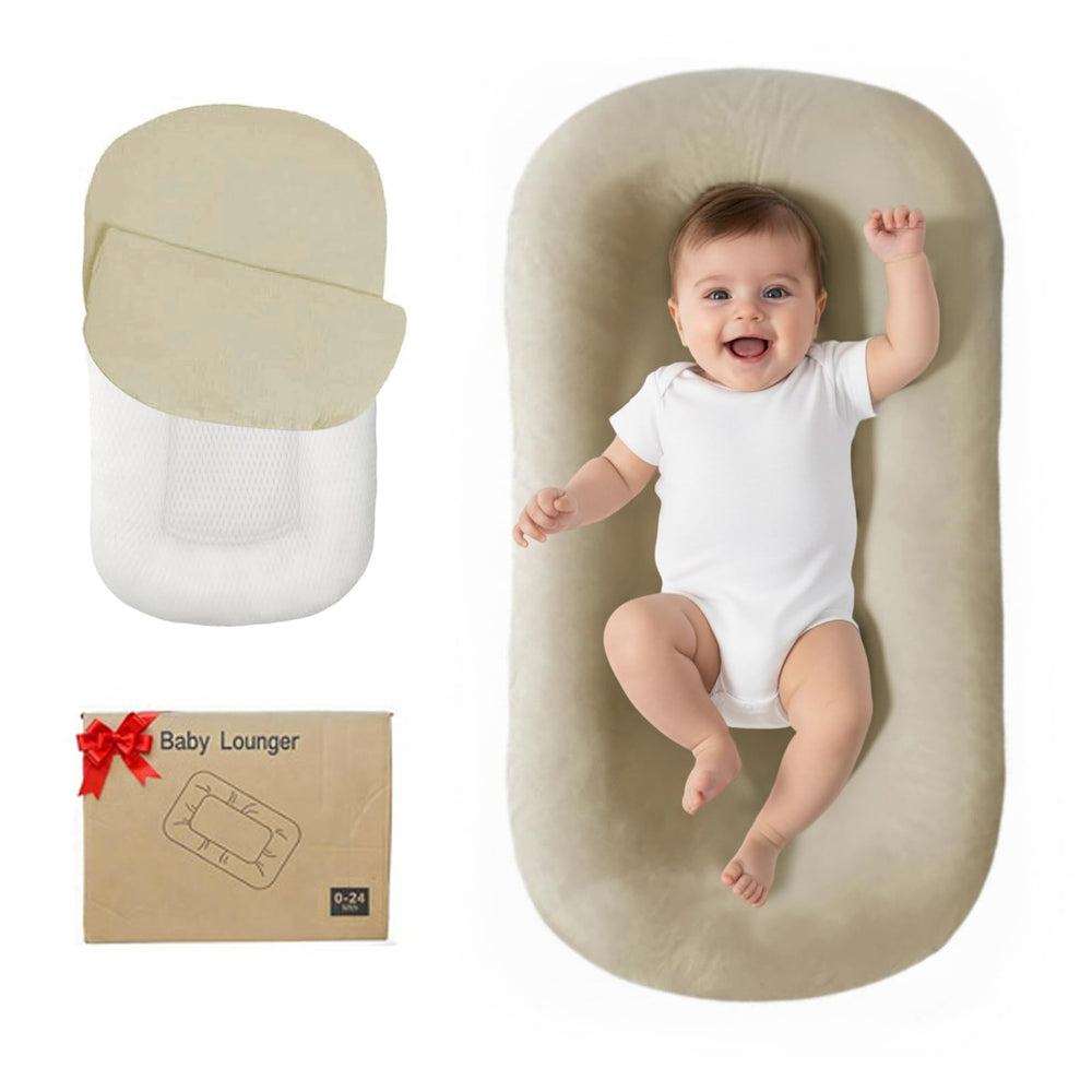 Lucakuins Baby Lounger with bionic design supports active play and bonding.