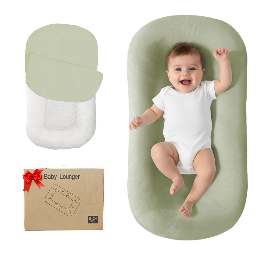 Lucakuins baby lounger with bionic design supports active play and bonding.