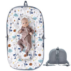 Lucakuins baby lounger foldable with quick setup and travel comfort