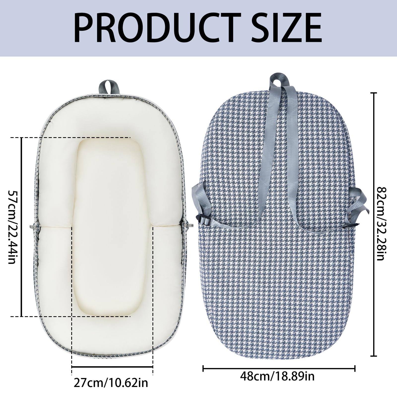 Lucakuins Baby Lounger at home supports supervised, playful bonding.