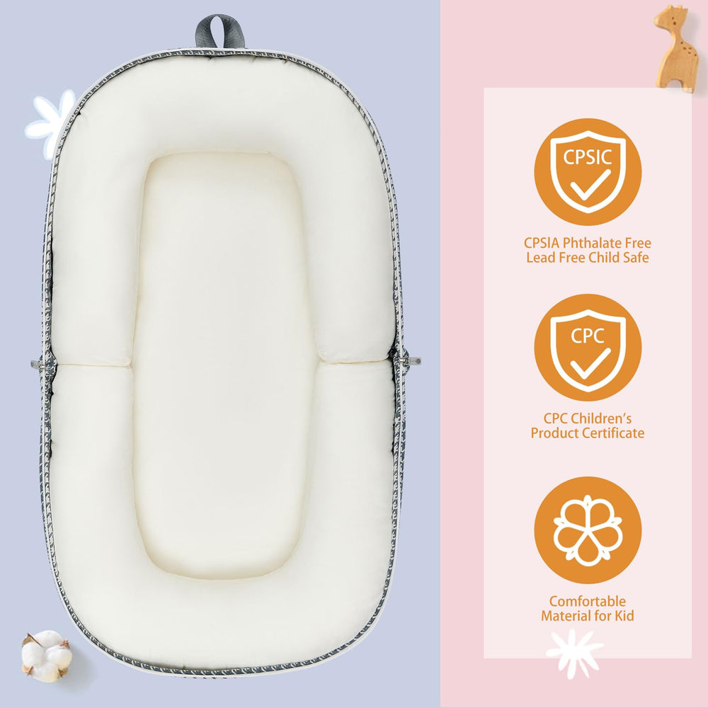 Lucakuins Baby Lounger provides an interaction space for awake babies.