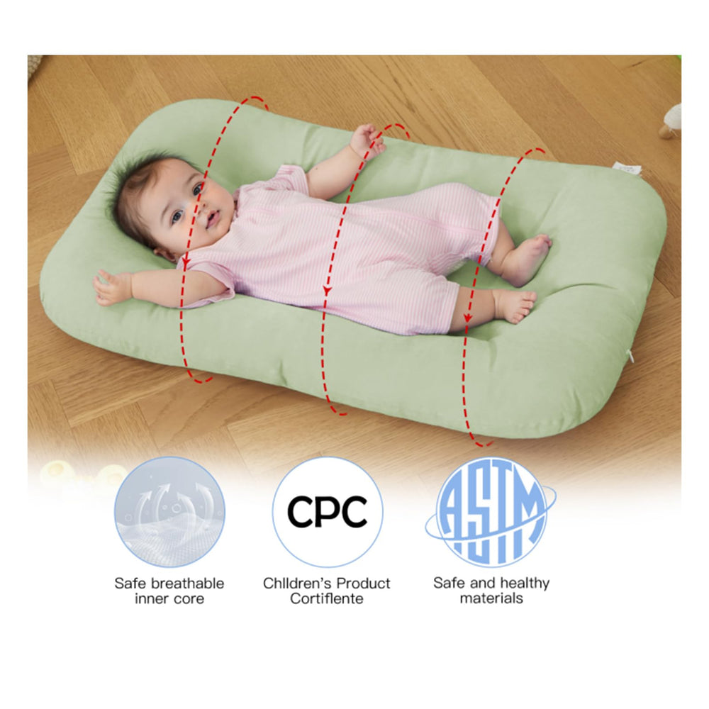 Lucakuins baby lounger portable for living room, bedroom, or grandparents' home.