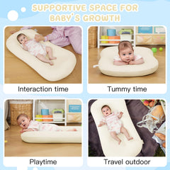 Lucakuins Baby Lounger soft breathable cotton exterior supports gentle newborn comfort.
