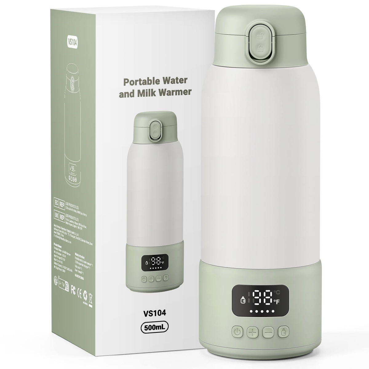 LucGee Portable Bottle Warmer for travel heats bottles quickly for busy parents.