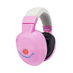 Lucid Audio HearMuffs pastel pink headband provides comfortable, safe noise protection for infants.