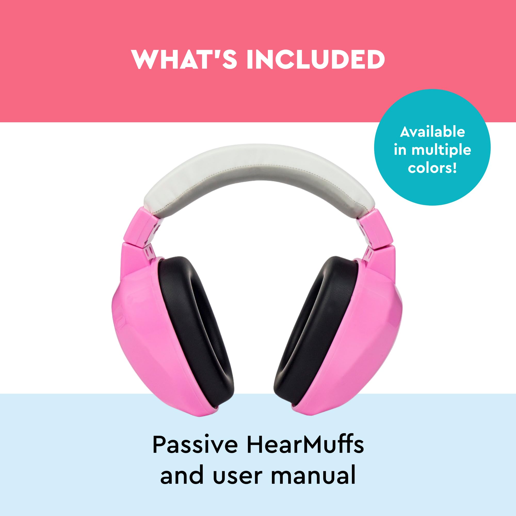 Lucid Audio HearMuffs pastel pink soft materials reduce irritation during wear.