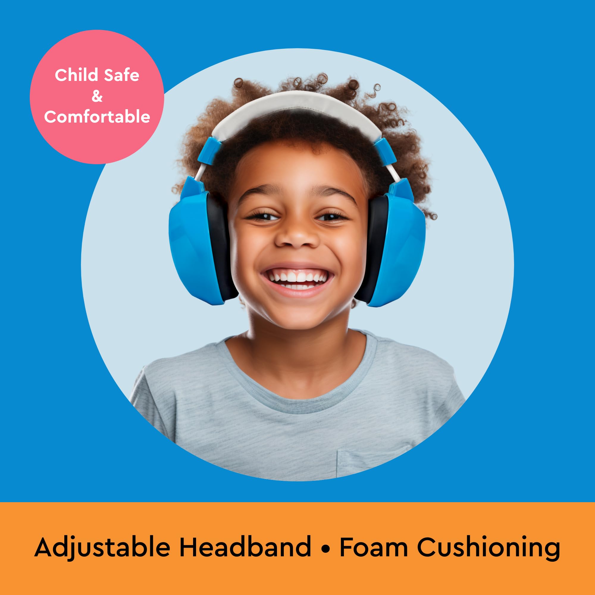 Lucid Audio Kids HearMuffs blue includes one pair plus a quick-start manual