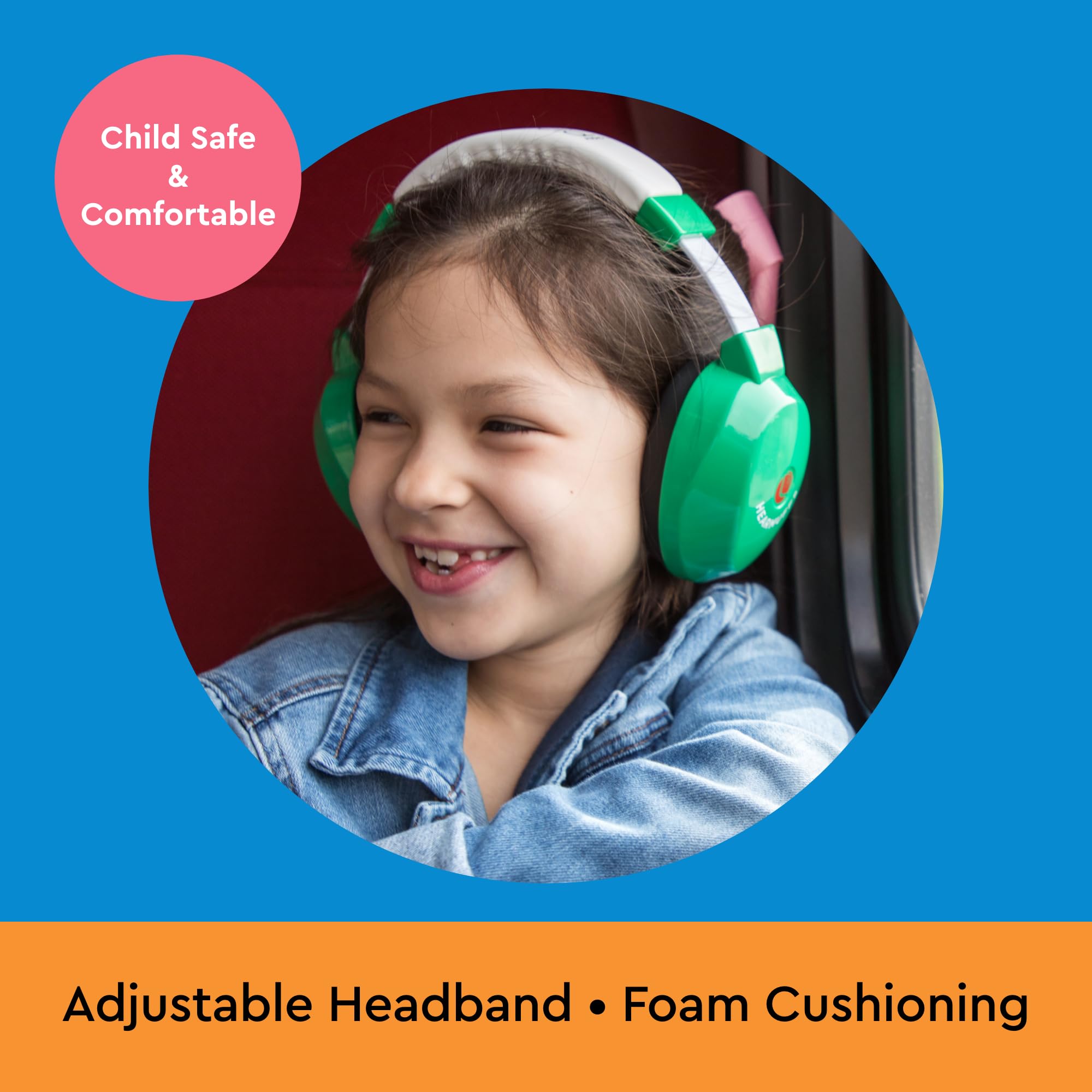Lucid Audio Kids HearMuffs green provide up to 25 dB noise reduction for concerts
