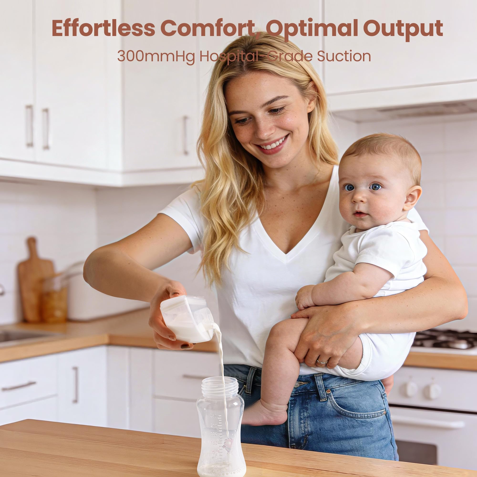 Lucina Baby four-modes-nine-levels suction delivers customizable comfort and effective expression