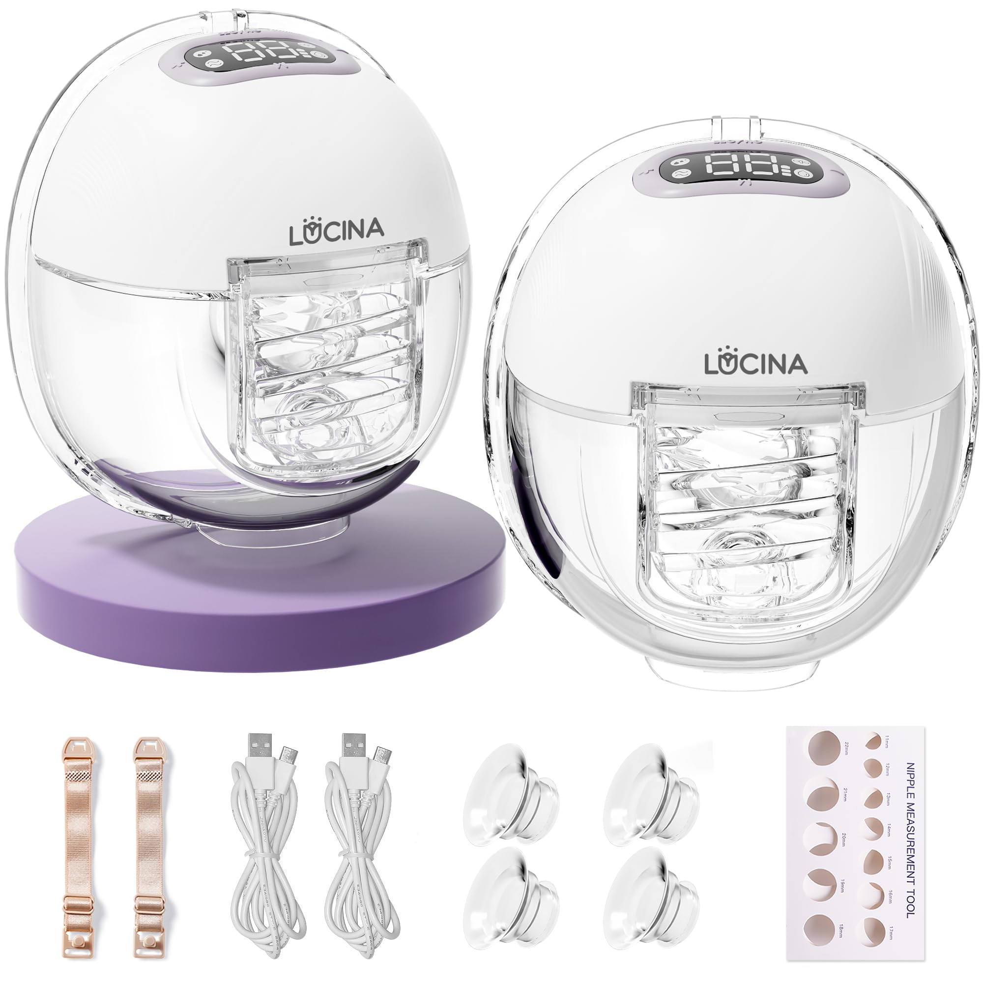 Lucina wearable lightweight breast pump for mobile comfort