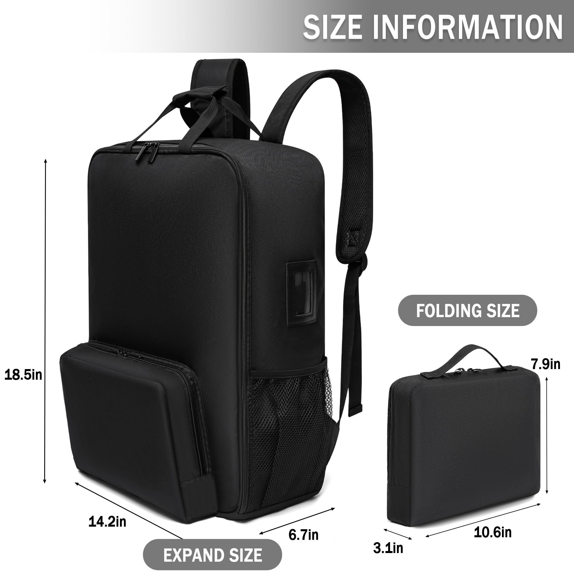 LUCKIPLUS front-pocket keeps essentials within easy reach during travel.