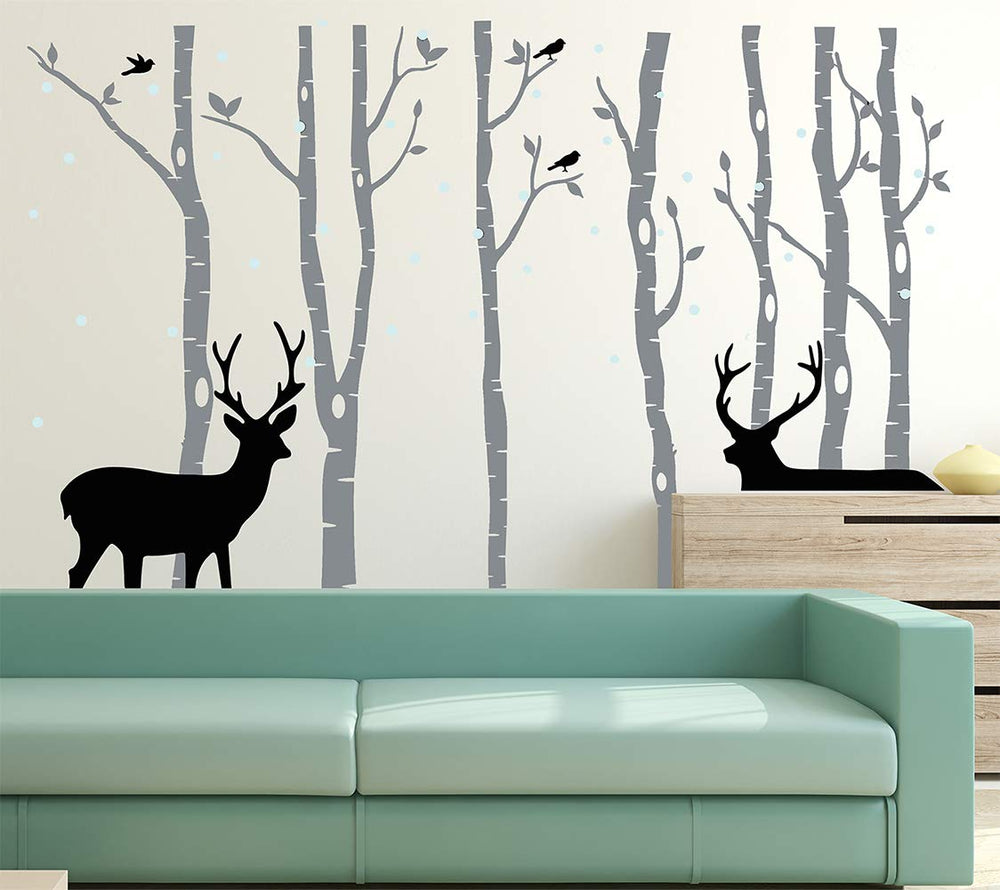 LUCKKYY peel-and-stick wall decal in grey is simple to install.