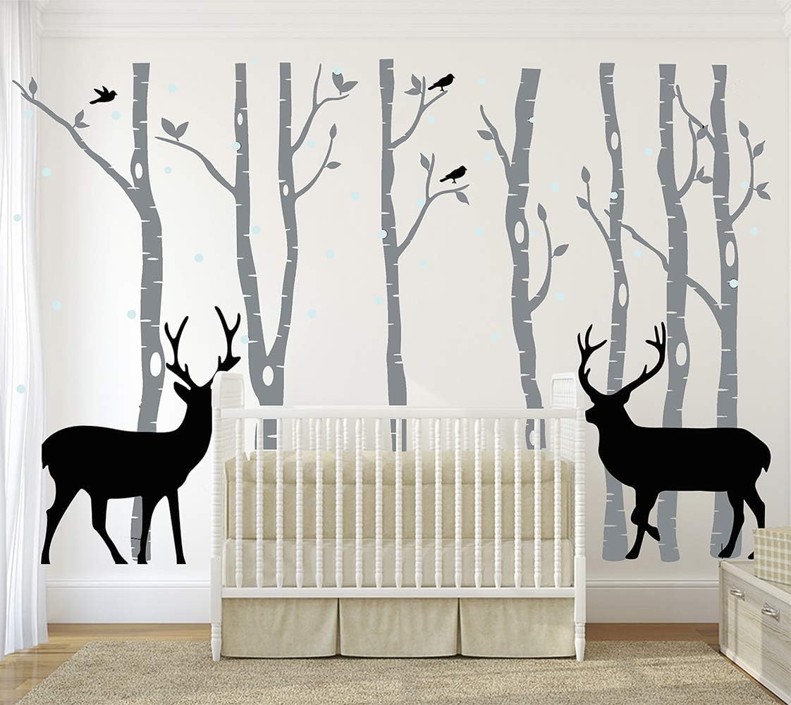 LUCKKYY removable wall sticker in grey protects walls while updating decor.