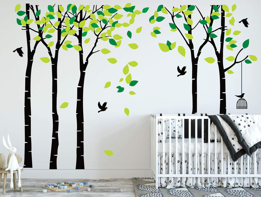 luckkyy giant jungle tree wall decal removable vinyl mural with matte finish