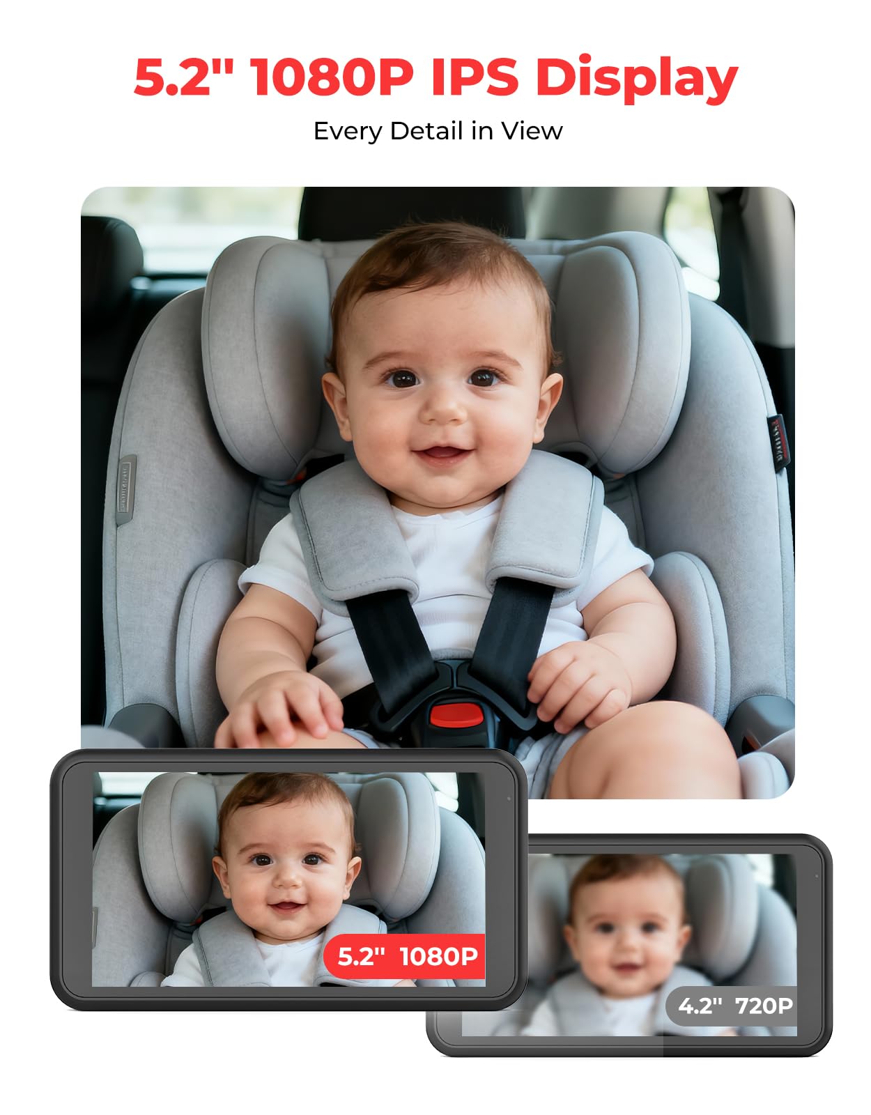 Luckview BM2A 3x zoom view captures tiny yawns and smiles while driving