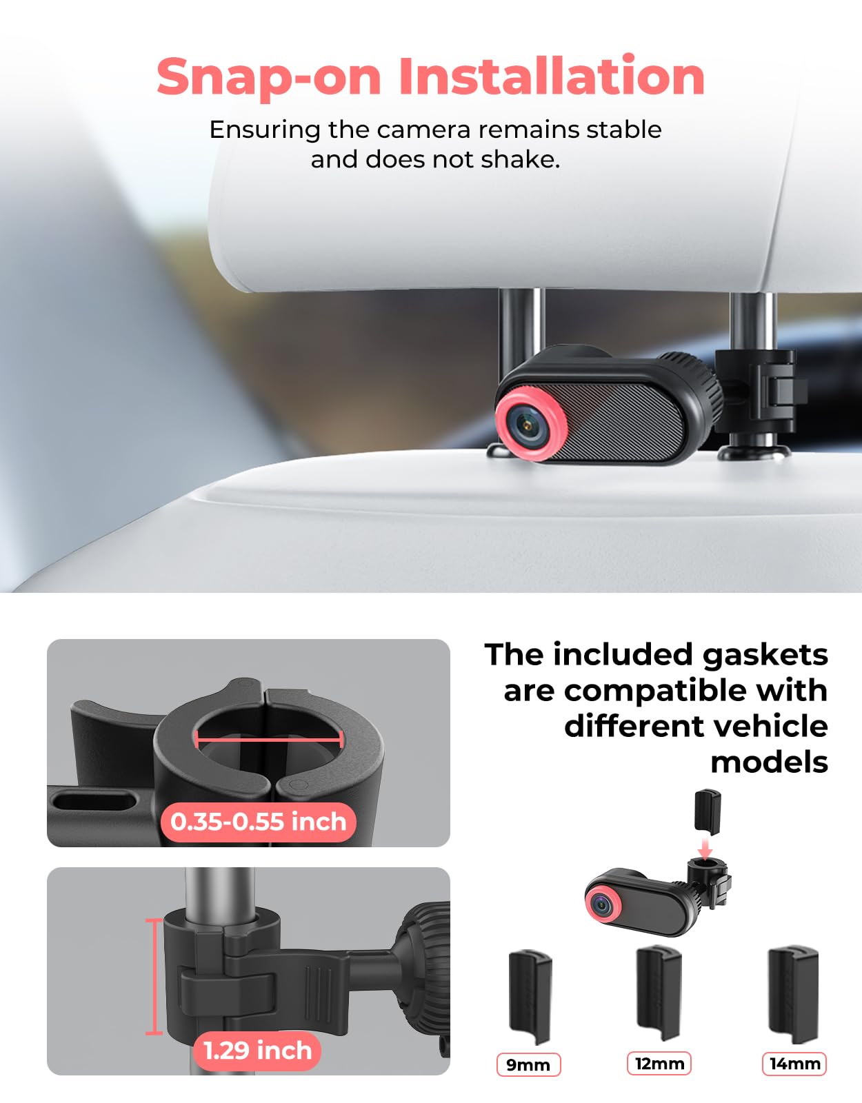 LUCKVIEW BM2A adjustable brightness adapts to day or night.