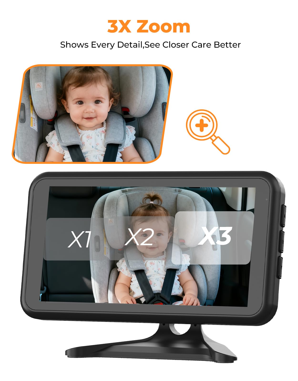 LUCKVIEW BM2A IR night vision delivers clear rear-seat imagery after dark
