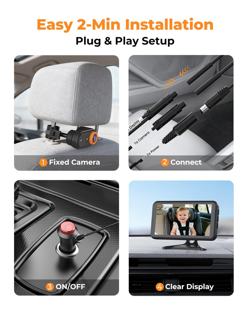 LUCKVIEW BM2A quick, tool-free installation for busy parents