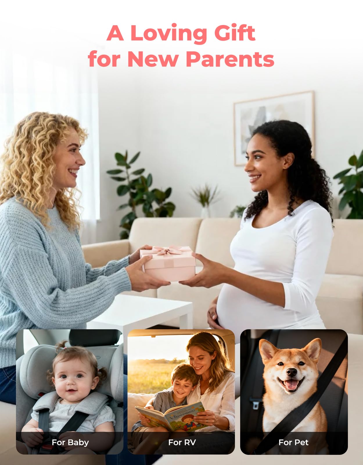 LUCKVIEW BM2A rear-facing camera helps supervise kids and pets.