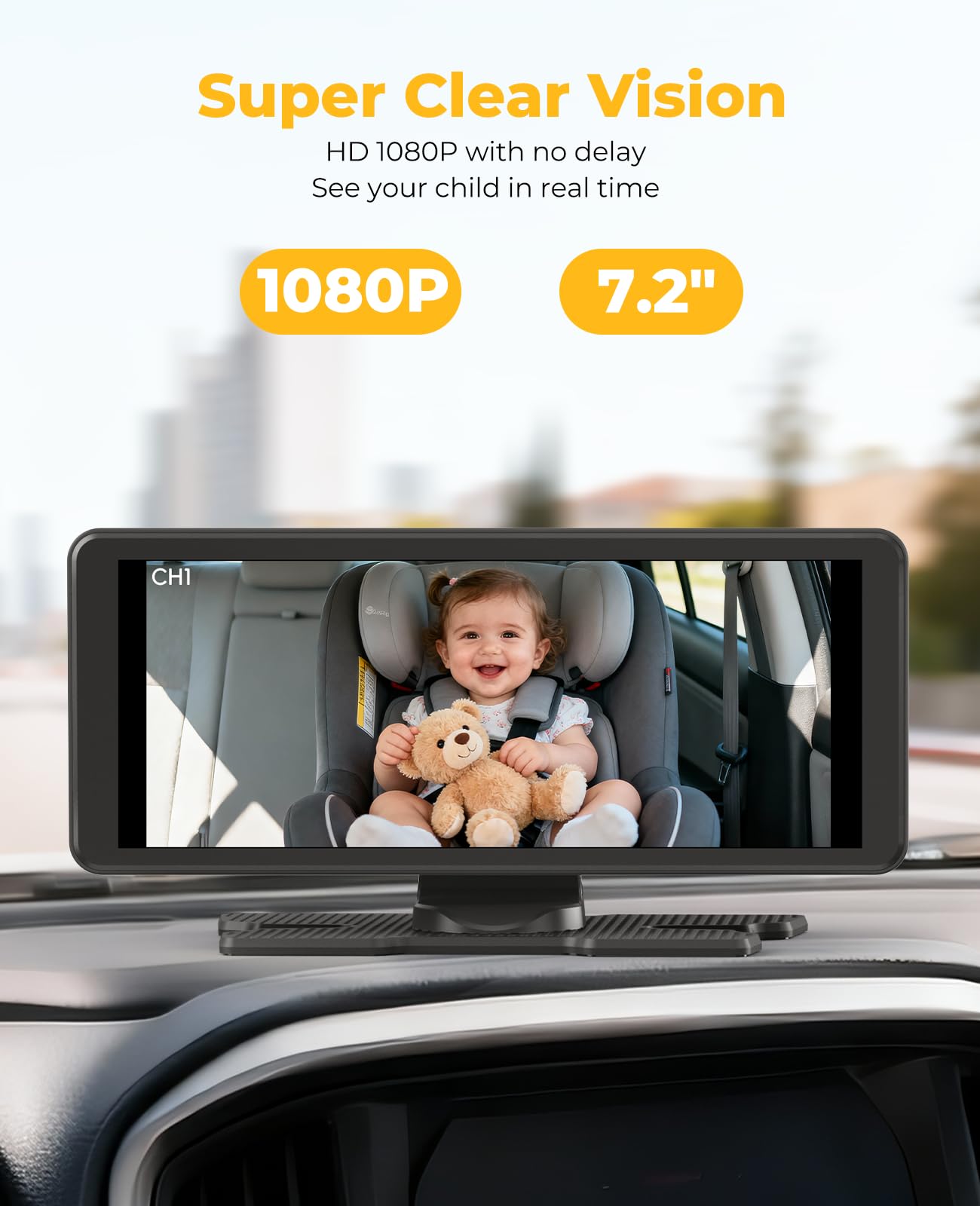 LUCKVIEW BM5 PRO wide-angle dual cameras cover both rear seats.