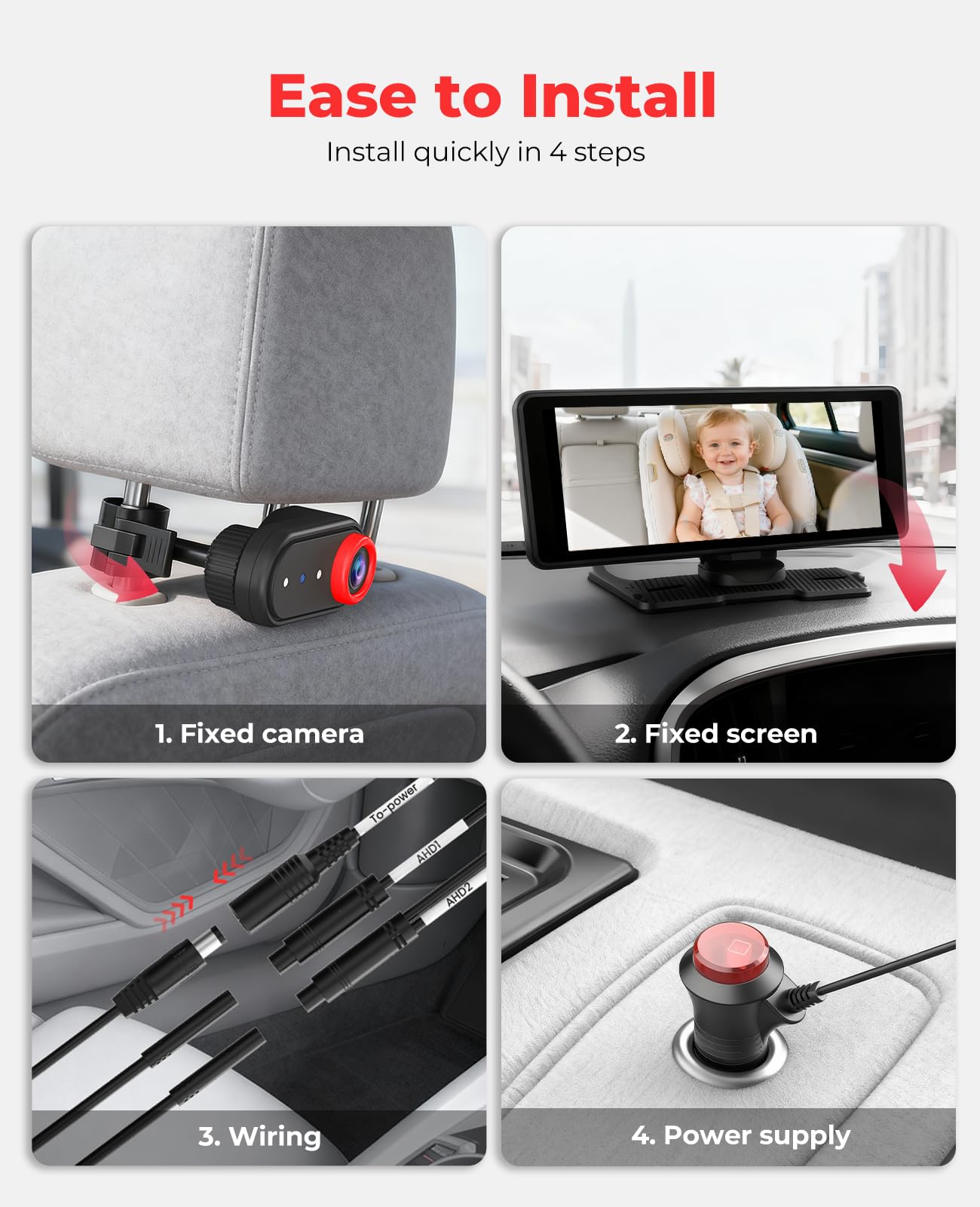 LUCKVIEW BM5PRO easy installation requires no tools in most cars.