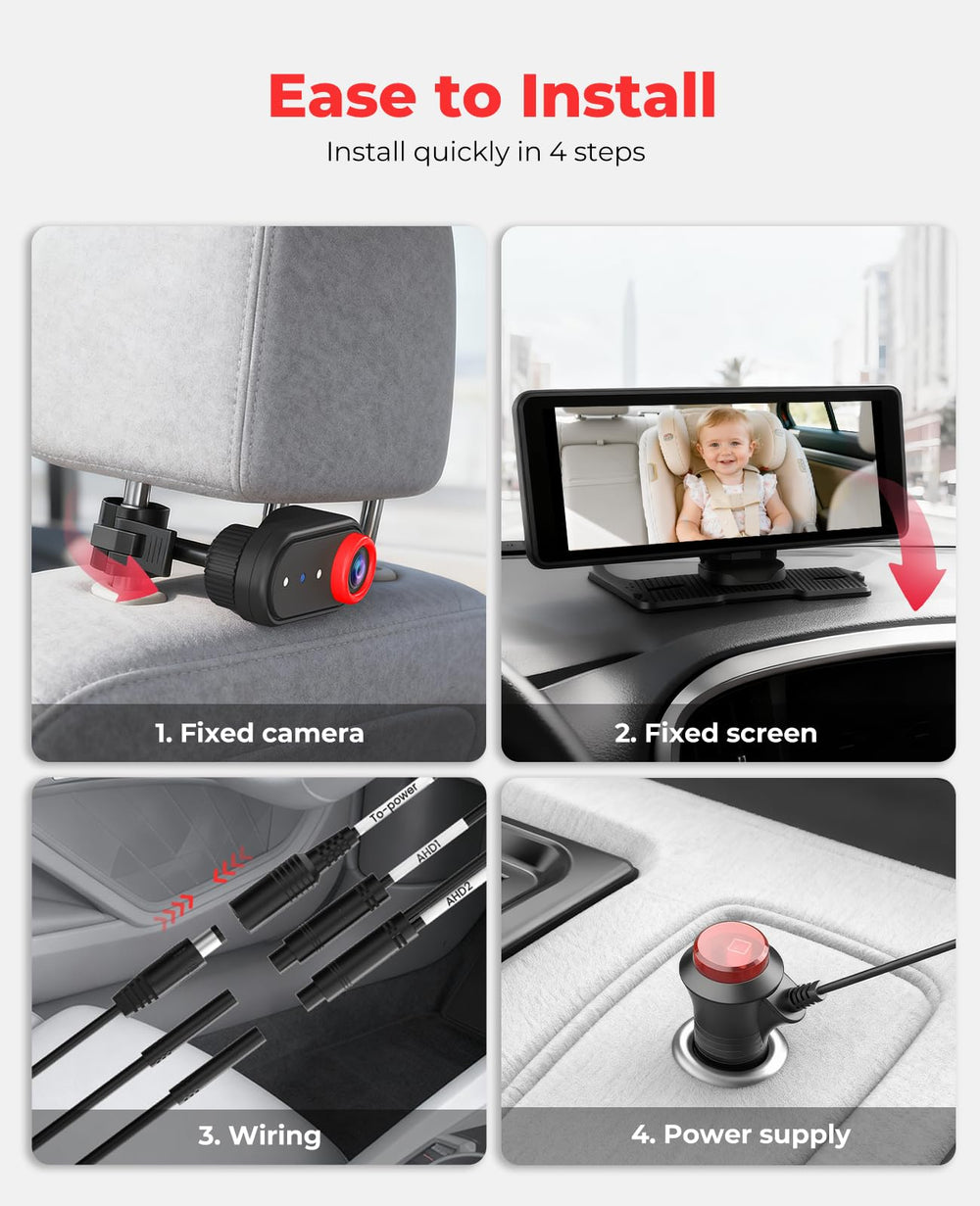 LUCKVIEW BM5PRO easy installation requires no tools in most cars.