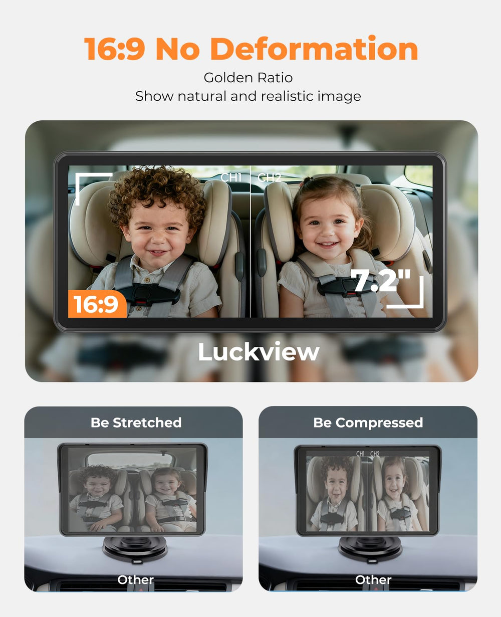 LUCKVIEW BM5PRO auto night vision delivers a clear rear view in low light.