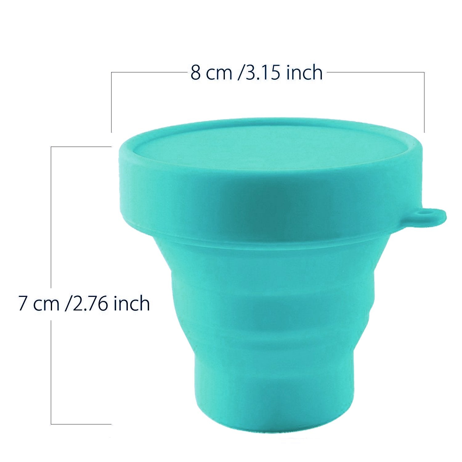 Lucky Clover collapsible cup expanded, ready for rinsing and quick cleaning.