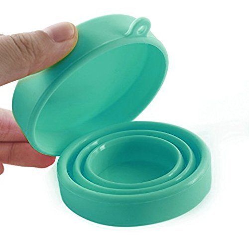 Lucky Clover sky blue collapsible cup shown as stylish portable design.