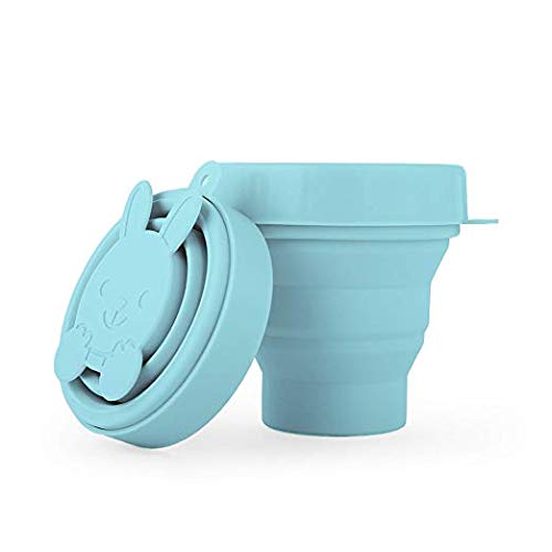 LUCKY CLOVER collapsible silicone cup for menstrual cups, travel-friendly.
