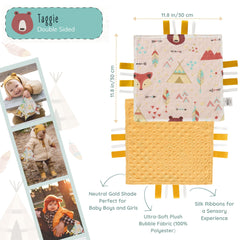 LUCOI double-sided wooden milestone card captures baby memories in a woodland design