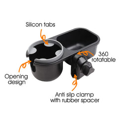 LUFFCABO anti-slip clamp with rubber spacer stabilizes the tray