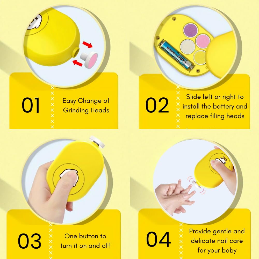 LUFFCABO 360-degree rotation for safe nail care.