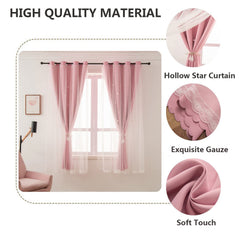 LUGOTAL pink star design filters sunlight into gentle, magical patterns.