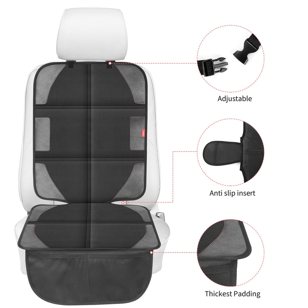 LUILANC non-slip design prevents seat protector from shifting while driving.