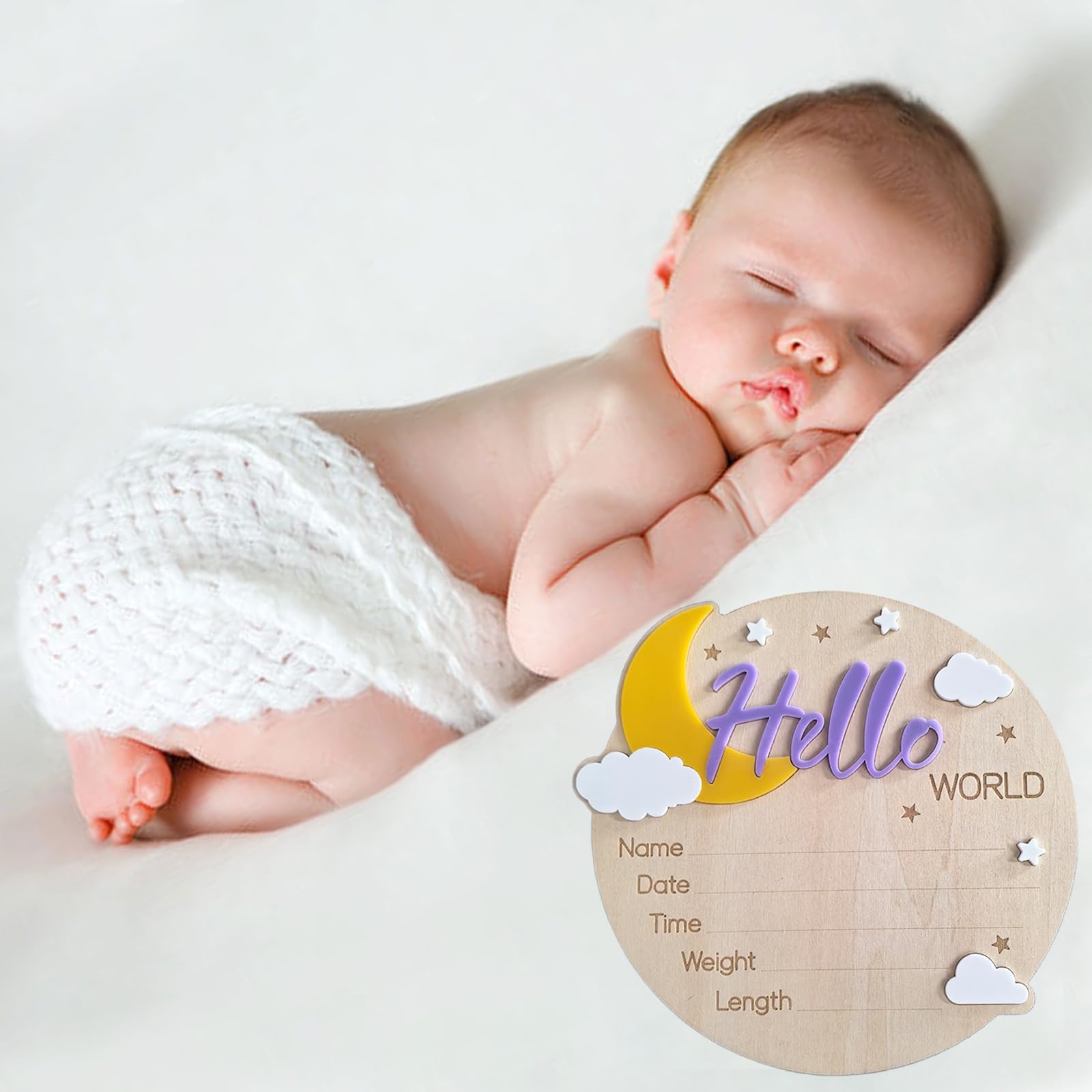 LUJIEBANG Hello World sign for family keepsakes