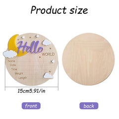 LUJIEBANG wooden birth announcement sign complements nursery decor