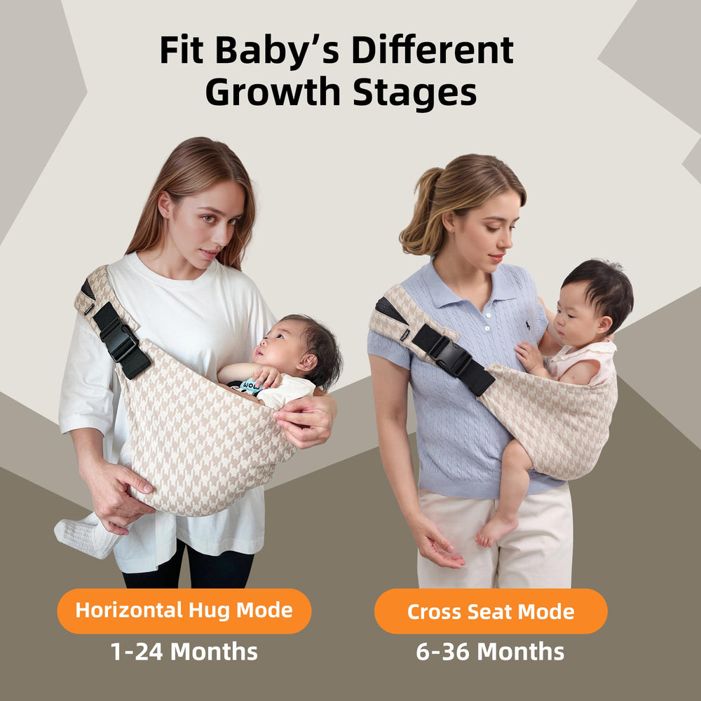 Lujifo baby sling back-wearing supports easy movements during daily tasks.