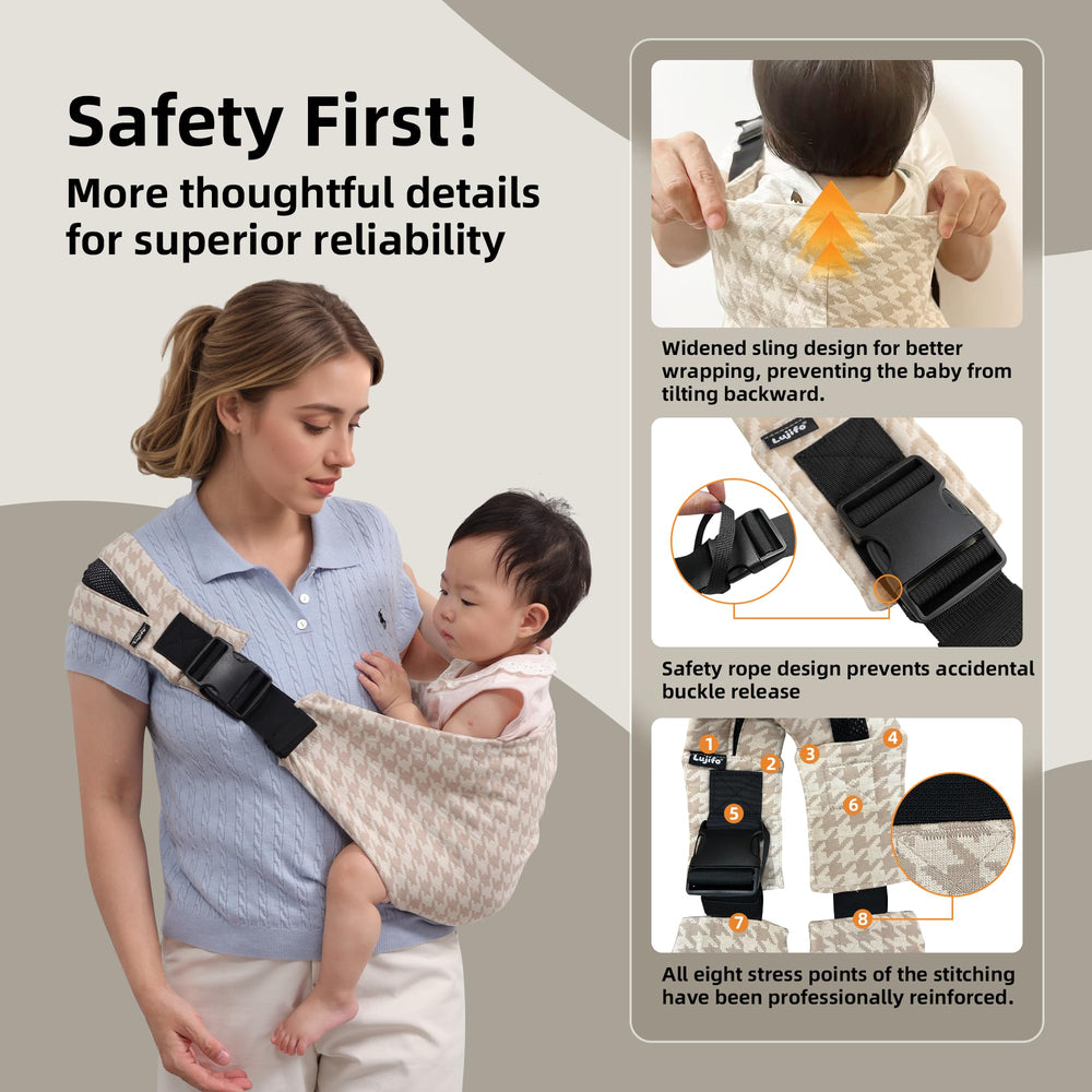 Lujifo compact-folded design fits easily in a diaper bag.