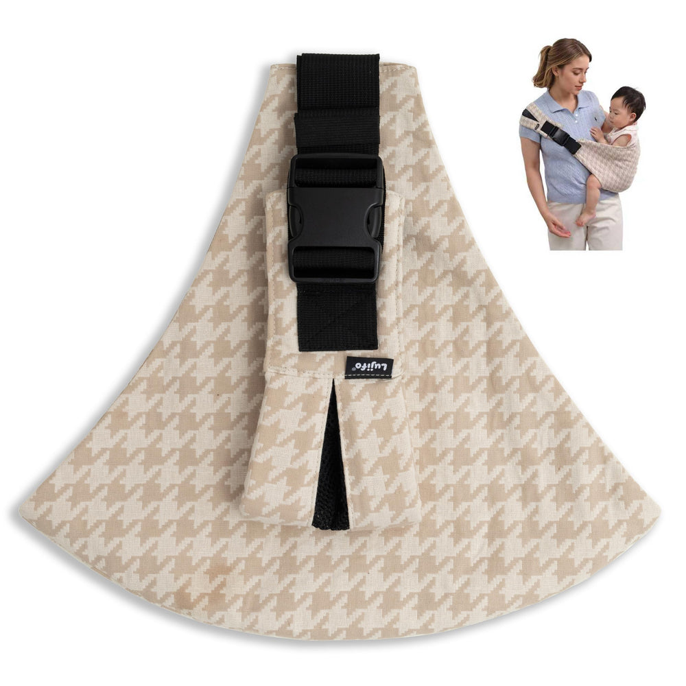 Lujifo baby sling front-wearing for hands-free outings with a comfy toddler.