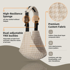 Lujifo sling soft cotton-linen blend for breathable, cozy carry.
