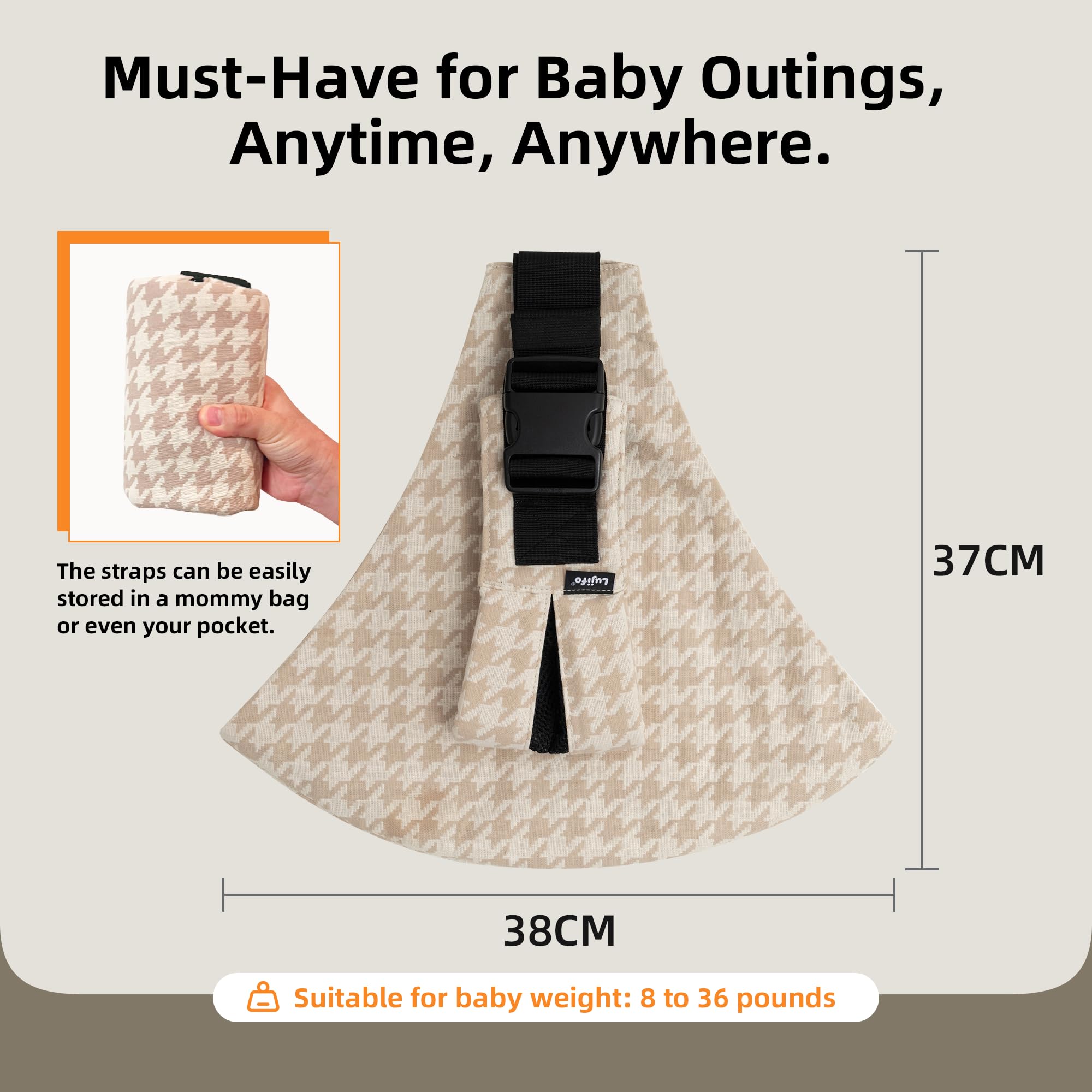 Lujifo ventilated-straps promote airflow to stay cool.