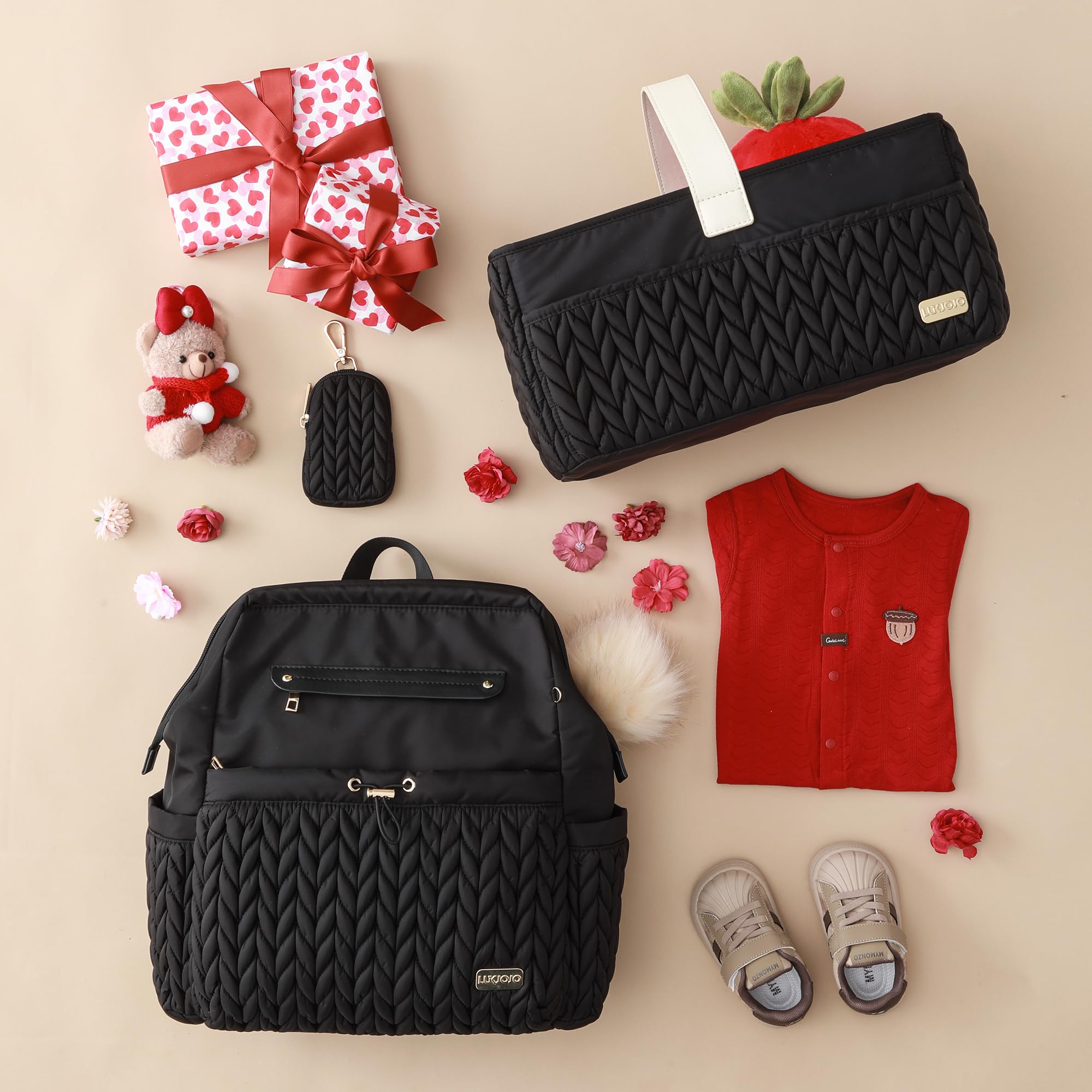 LUKJOJO Baby Diaper Caddy ideal for car trips and on-the-go changes