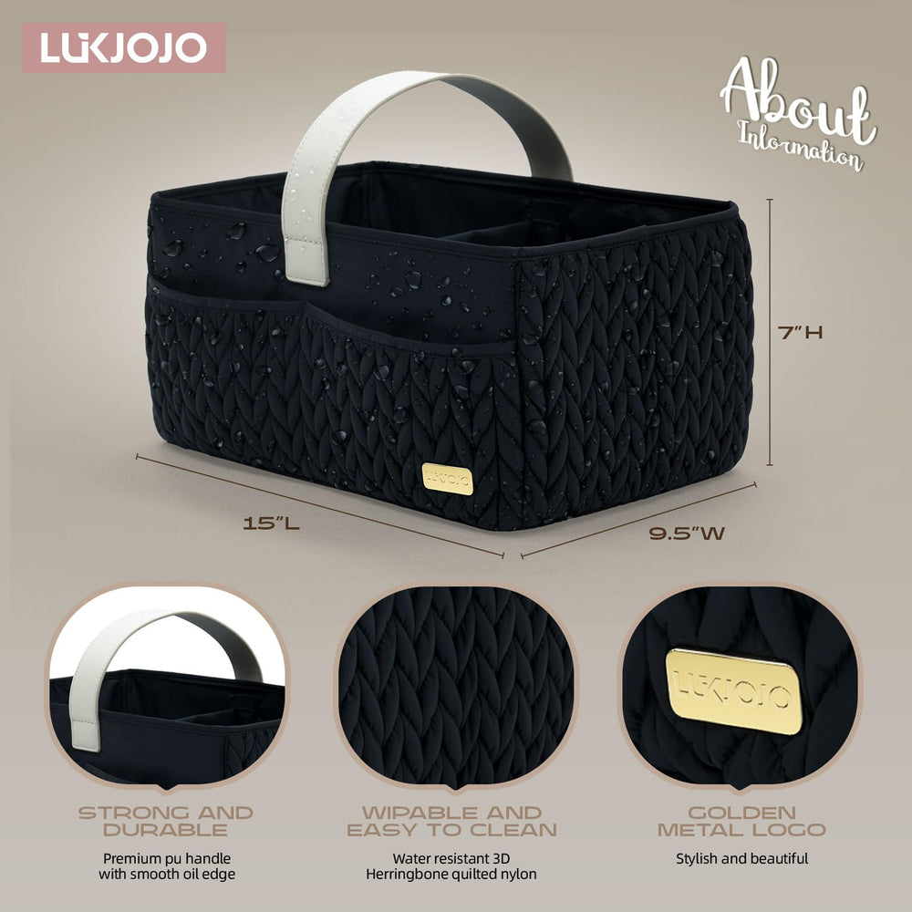 LUKJOJO Diaper Caddy foldable-design easy transport and compact storage