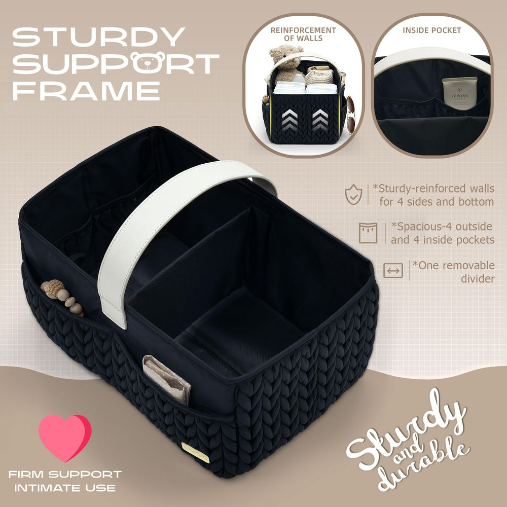 LUKJOJO Diaper Caddy strong-durable-construction supports daily use